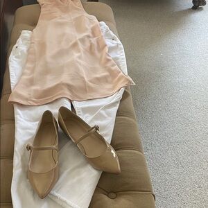 Marc Fisher Beige Pointed Flats